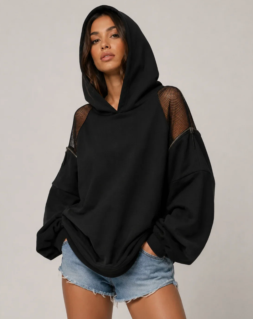 Vivelle Crystal Mesh Hoodie