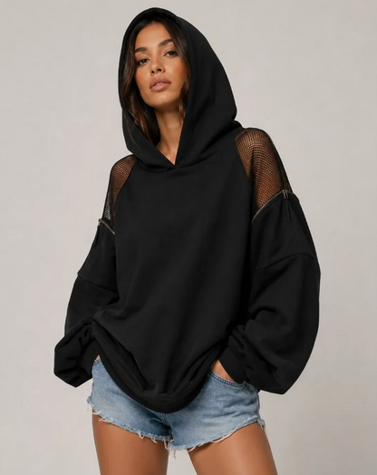 Vivelle Crystal Mesh Hoodie