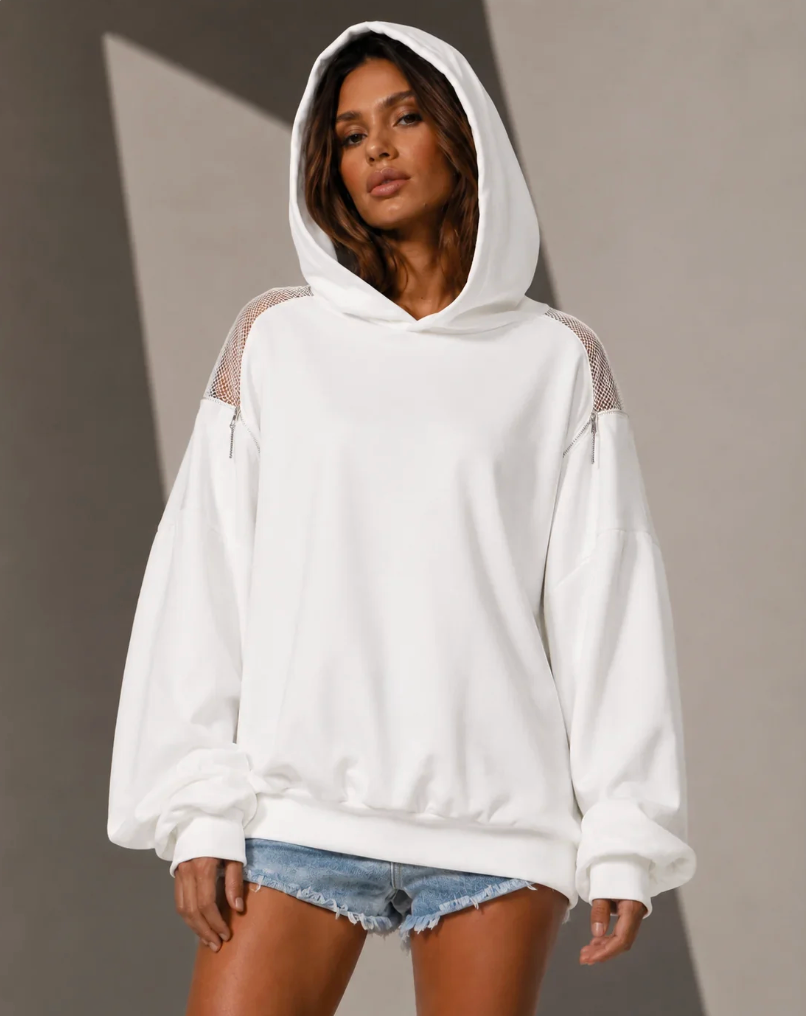 Vivelle Crystal Mesh Hoodie